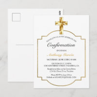 Invitation à la première communion sacrée de l'or