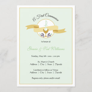 Invitation à la première communion - Twins