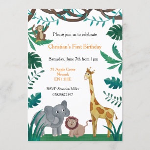 Invitation à la première fête de la jungle