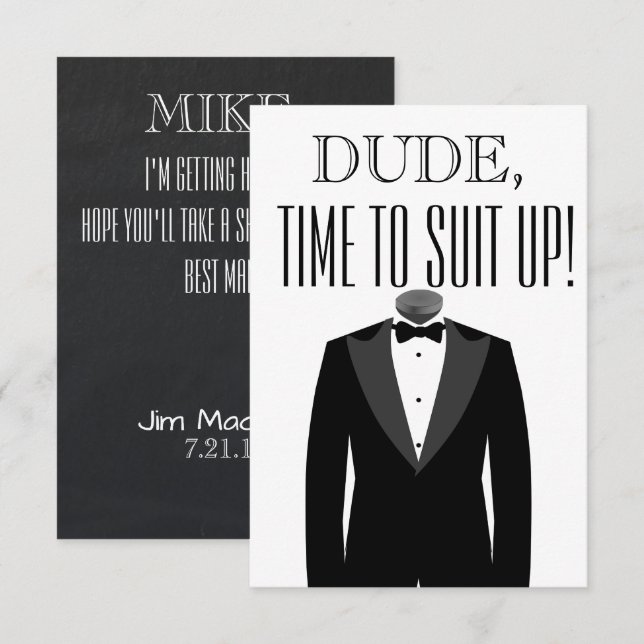 Invitation à la proposition d'un meilleur homme ou (Devant / Derrière)
