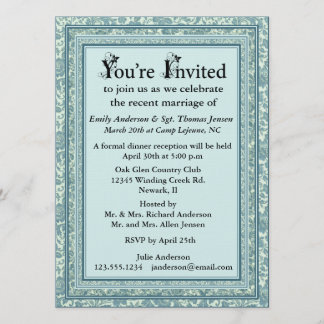 Invitation à la réception après mariage