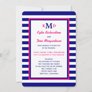 Invitation à la réception après mariage Rose et Na