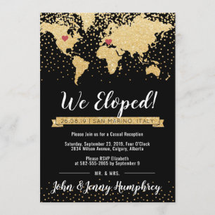 Invitation à la réception avec carte