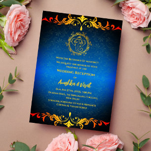 Invitation à la réception de mariage indienne