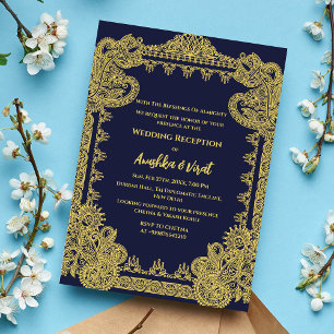 Invitation à la réception de mariage indienne