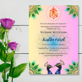 Invitation à la réception de mariage indienne