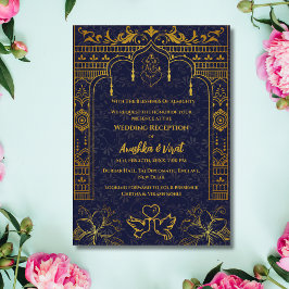 Invitation à la réception de mariage indienne