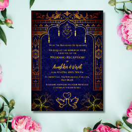 Invitation à la réception de mariage indienne