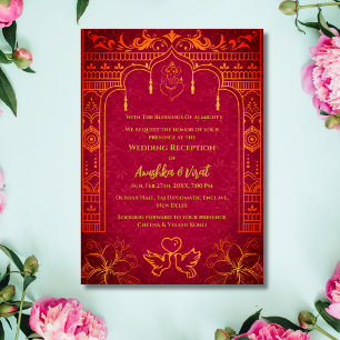 Invitation à la réception de mariage indienne