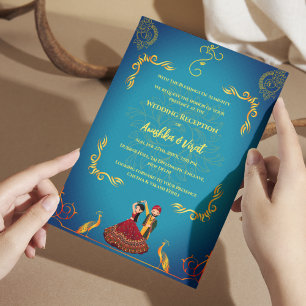 Invitation à la réception de mariage indienne