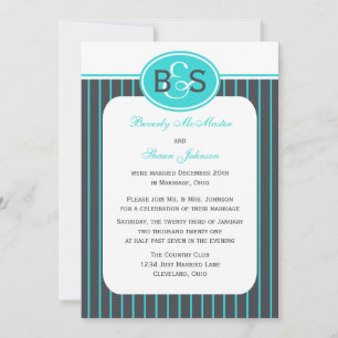 Invitation à la réception de mariage -- Monogramme
