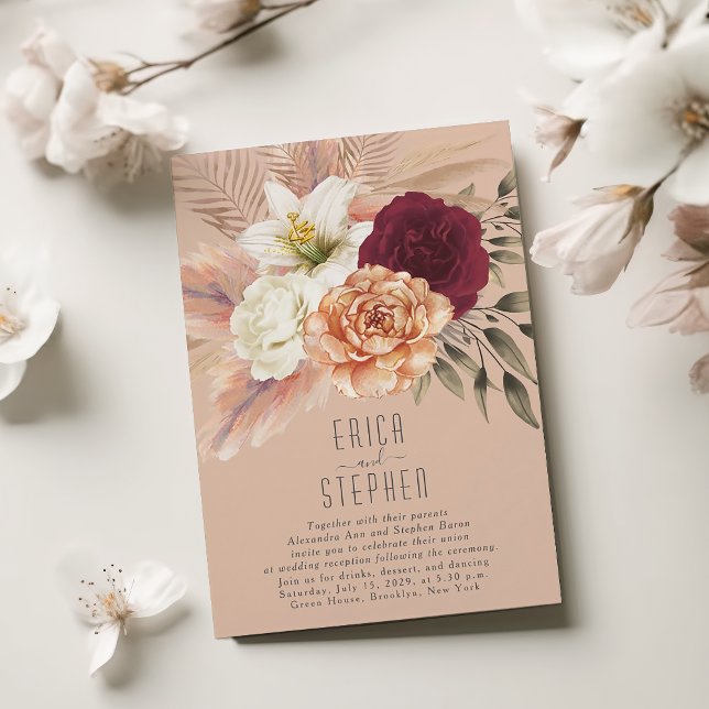 Invitation À La Réception De Peach Fuzz (Créateur téléchargé)