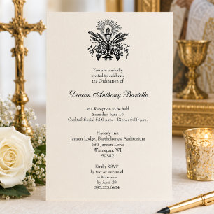 Invitation à la réception d'ordination du diacre p