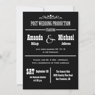 Invitation à la réception du mariage - Style théât