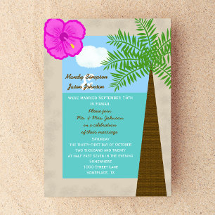 Invitation à la réception du mariage — Tropical