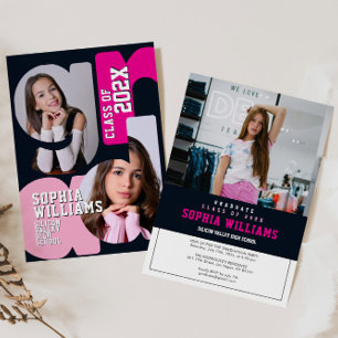 Invitation à la remise des diplômes de lycée pour 