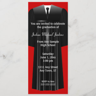 Invitation à la remise des diplômes de Red and Bla