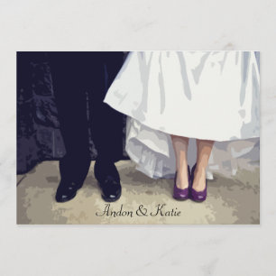 Invitation à la répétition de chaussures nuptiales
