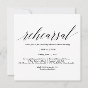 Invitation à la répétition mariage