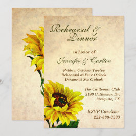 Invitation à la répétition Mariage de Sunflower an