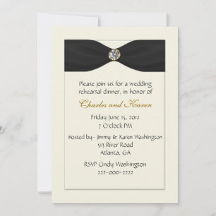 Invitation à la répétition Mariage en ivoire