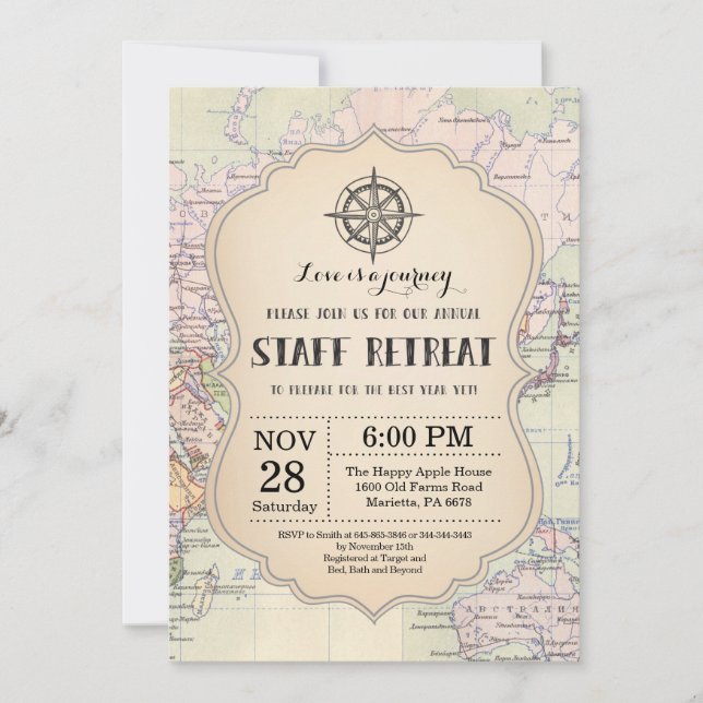 Invitation à la retraite annuelle du personnel (Devant)