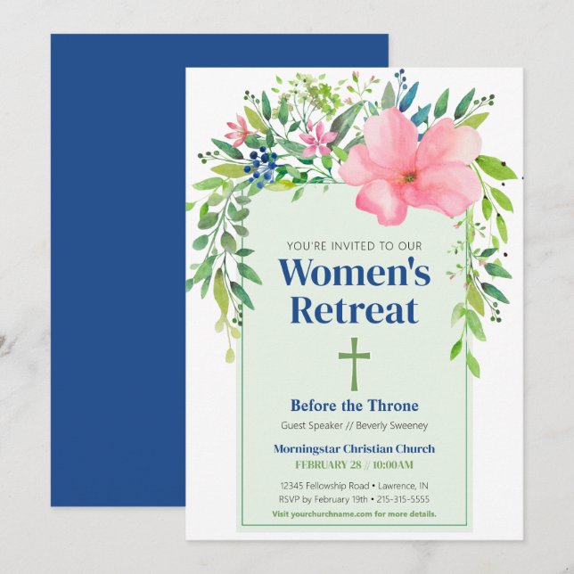 Invitation à la retraite des femmes florales du pr (Devant / Derrière)