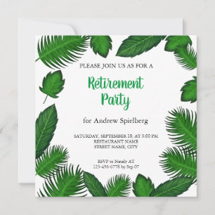 Invitation à la retraite des feuilles de perroquet