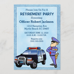 Invitation à la retraite d'un agent de police