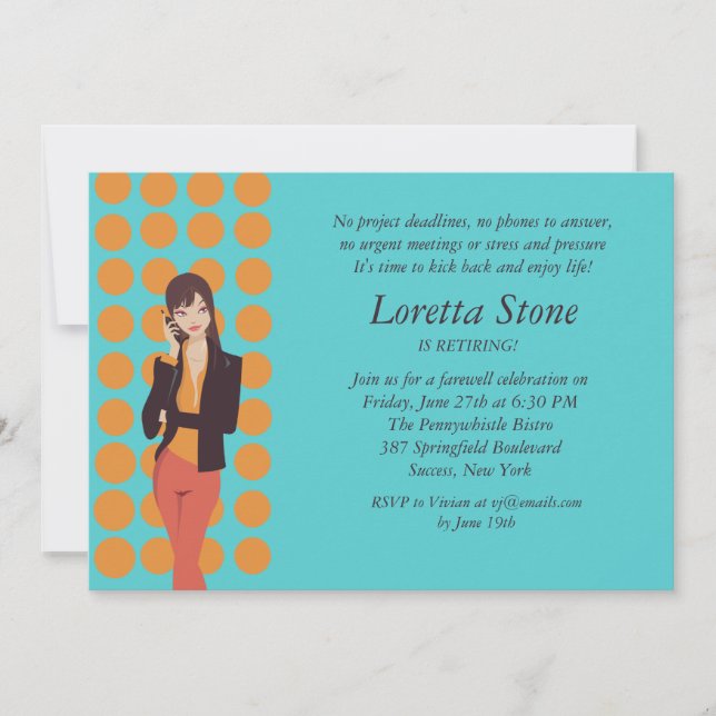 Invitation à la retraite pour appel d'affaires (Devant)