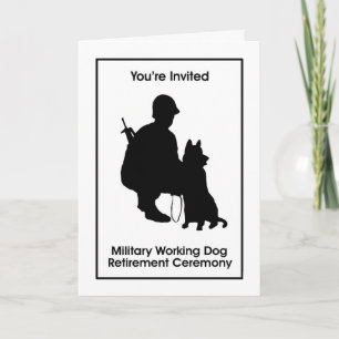 Invitation à la retraite pour chien en service mil