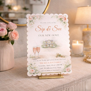 Invitation à la réunion chez soi Blush