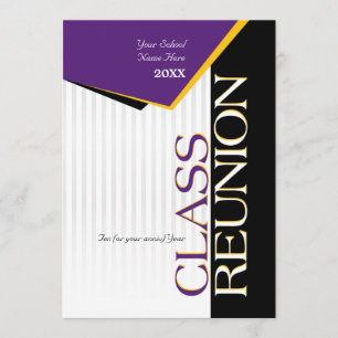 Invitation à la réunion de classe Purple et Gold