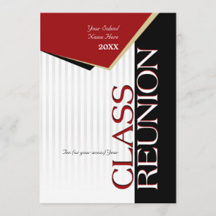 Invitation à la réunion de classe rouge personnali