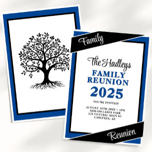 Invitation à la réunion de famille bleue personnal