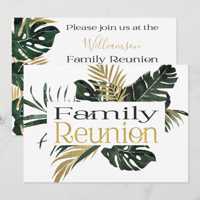 Invitation à la réunion de famille de la fête de p (Devant / Derrière)