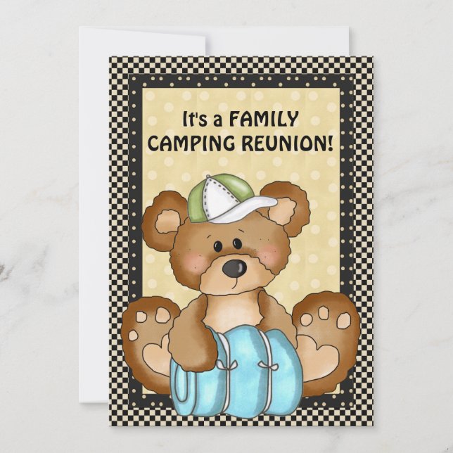 Invitation à la réunion de famille de l'ours (Devant)