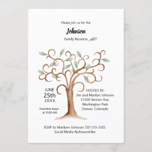 Invitation à la réunion de l'arbre généalogique