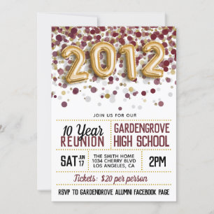 Invitation à la réunion du lycée 2012