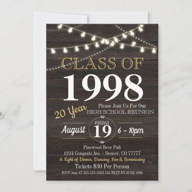 Invitation à la Réunion - N'importe quelle année! (Devant)