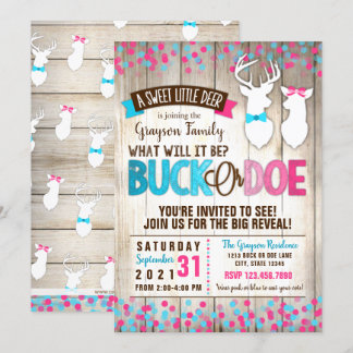 Invitation à la révélation de genre Buck or Doe