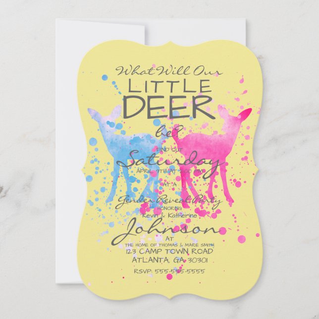 Invitation à la révélation de genre de Little Deer (Devant)
