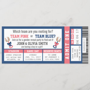 Invitation à la révélation de sexe sur un billet d