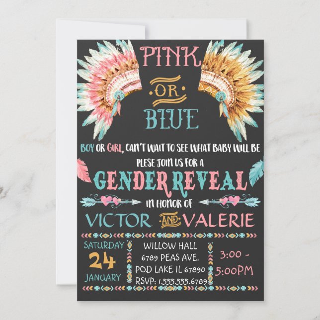 Invitation à la révélation du genre dans la tribu  (Devant)