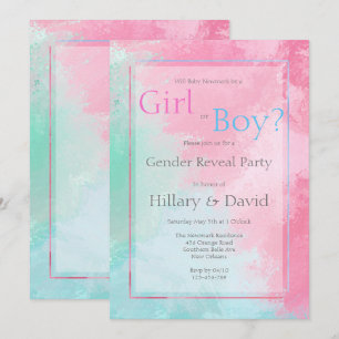 Invitation à la révélation du genre rose et bleu m