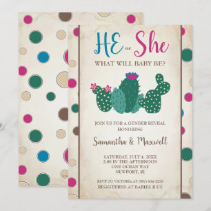 Invitation à la révélation du sexe, Baby shower
