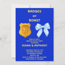Invitation à la révélation du sexe Badges ou Ruban