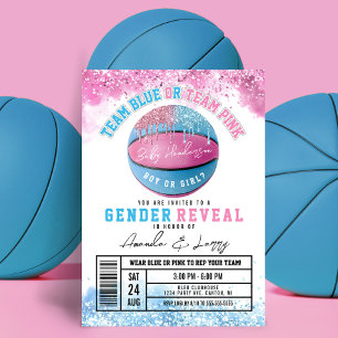 Invitation à la révélation du sexe de Basketball