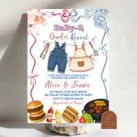 Invitation à la révélation du sexe de bébé au BBQ