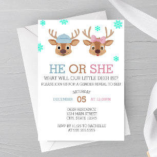 Invitation à la révélation du sexe des cerfs d'hiv